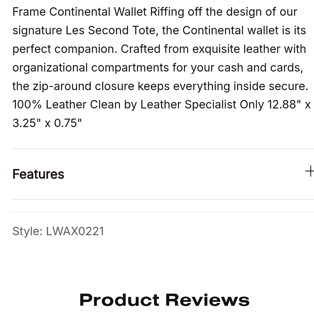 Frame Denim Tan Leather Men's Wallet